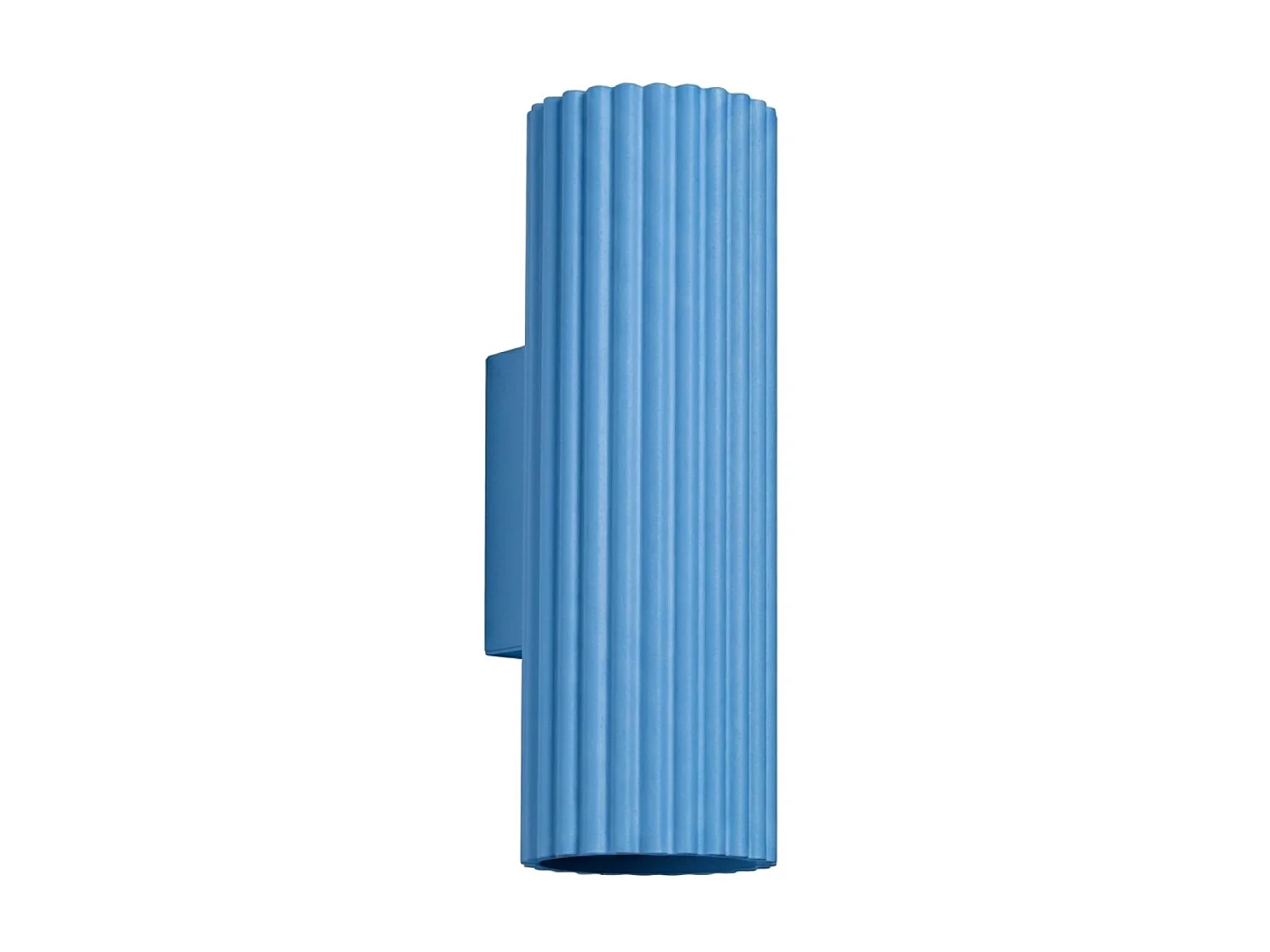 Applique minimaliste en aluminium - 2 sources lumineuses - L.6,5 x H.20 cm - bleu clair