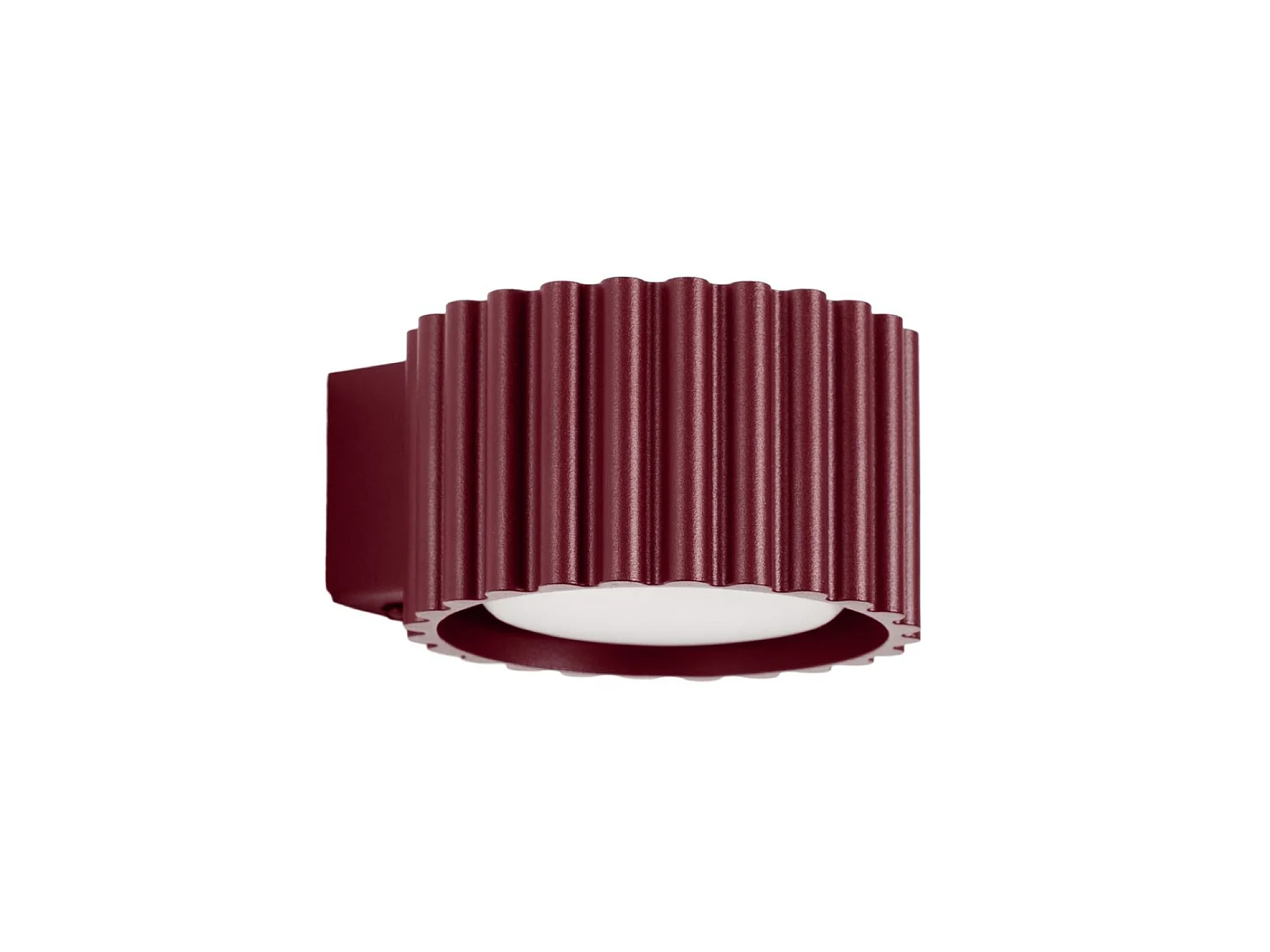 Applique minimaliste en aluminium - 1 sources lumineuses - L.10 x H.6 cm - bordeaux