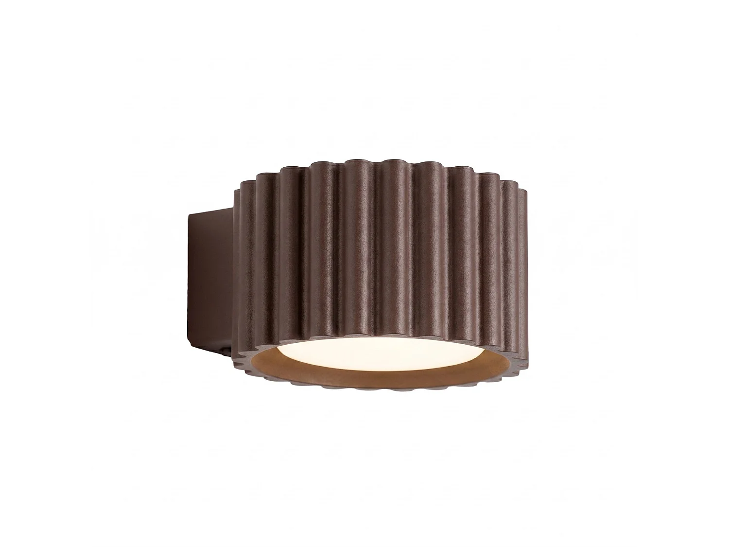Applique minimaliste en aluminium - 1 sources lumineuses - L.10 x H.6 cm - marron