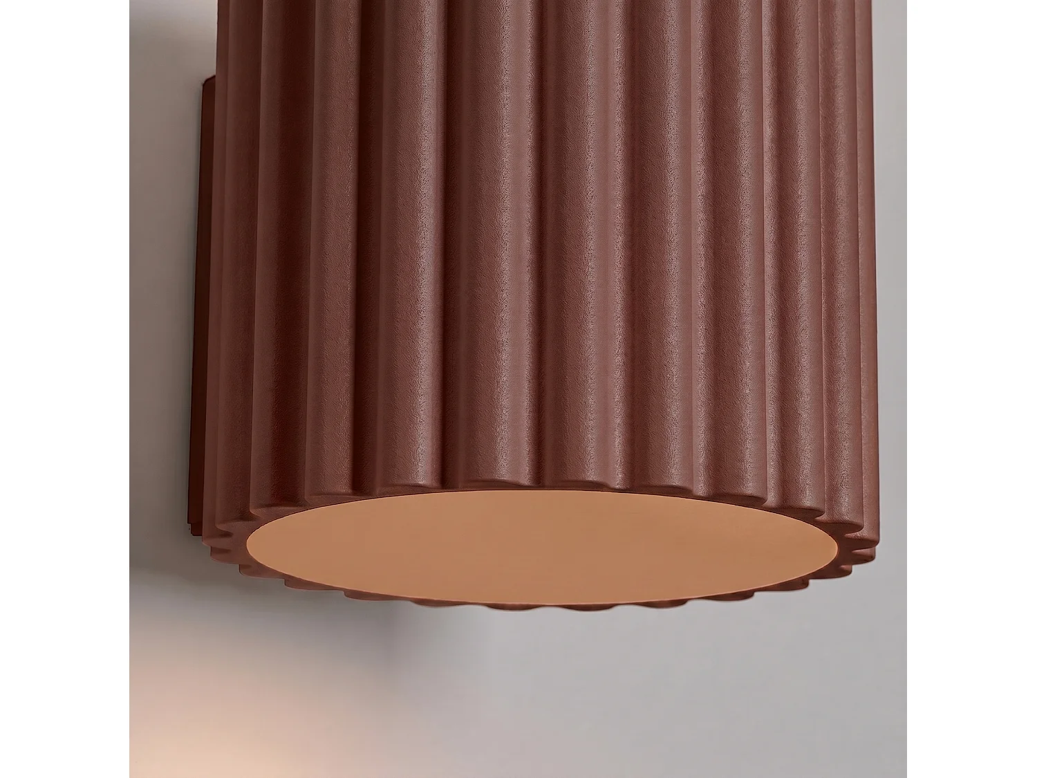 Applique minimaliste en aluminium - 1 sources lumineuses - L.10 x H.10 cm - marron