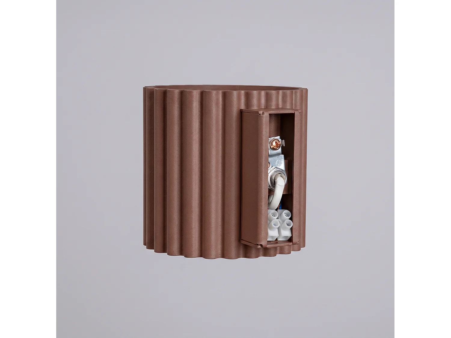 Applique minimaliste en aluminium - 1 sources lumineuses - L.10 x H.10 cm - marron