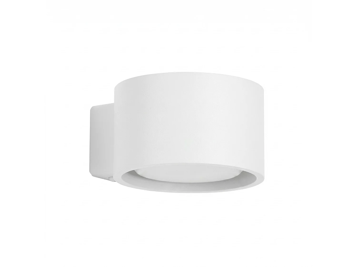 Applique minimaliste en aluminium - 1 sources lumineuses - L.10 x H.6 cm - blanc