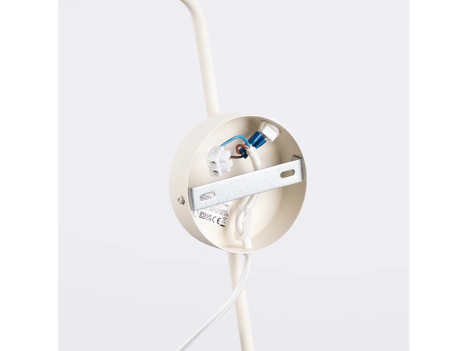 Appliques NOX moderne en acier - 1 sources lumineuses - L.14 x H.30 cm - beige