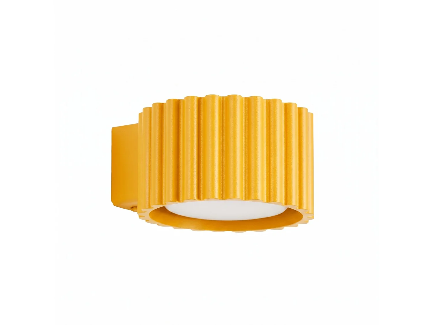 Applique minimaliste en aluminium - 1 sources lumineuses - L.10 x H.6 cm - jaune
