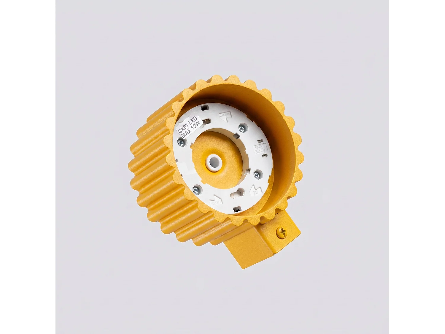 Applique minimaliste en aluminium - 1 sources lumineuses - L.10 x H.6 cm - jaune
