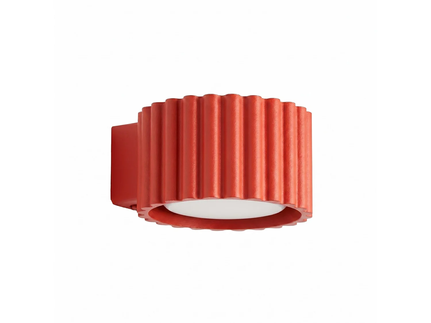Applique minimaliste en aluminium - 1 sources lumineuses - L.10 x H.6 cm - rouge
