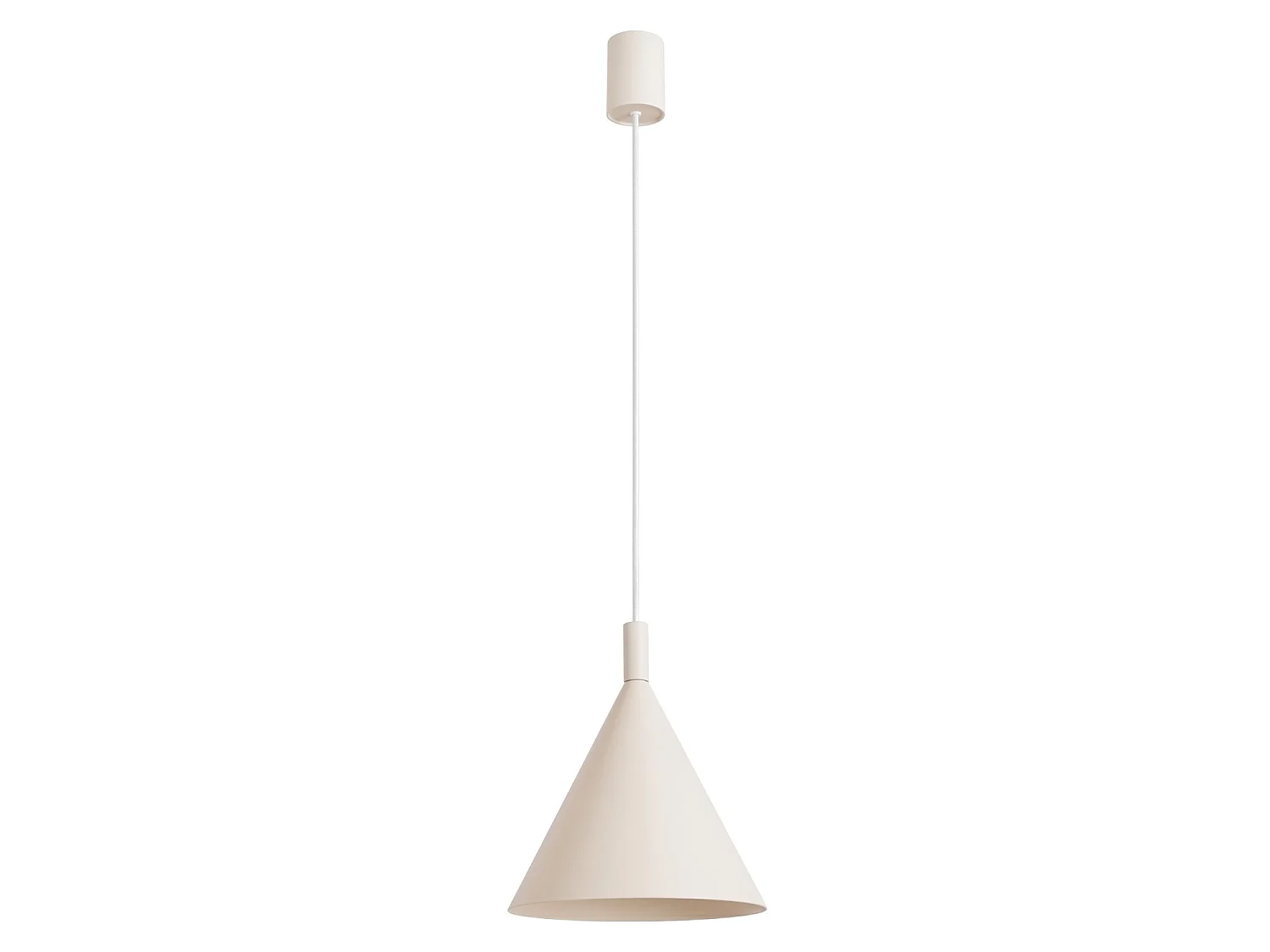 Lampes suspendues NOX moderne en acier - 1 sources lumineuses - L.24,5 x H.140 cm - beige