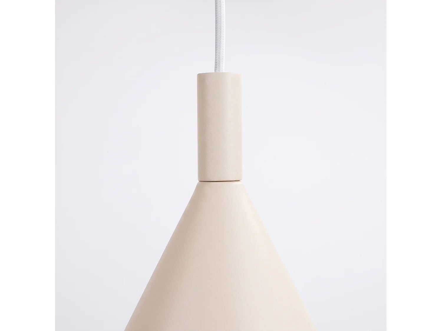 Lampes suspendues NOX moderne en acier - 1 sources lumineuses - L.24,5 x H.140 cm - beige