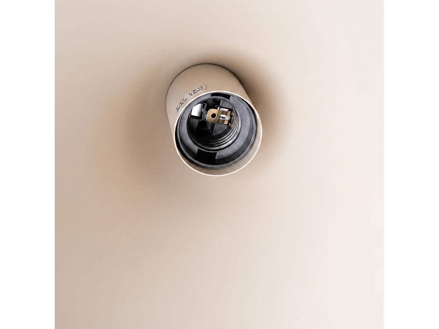 Lampes suspendues NOX moderne en acier - 1 sources lumineuses - L.24,5 x H.140 cm - beige