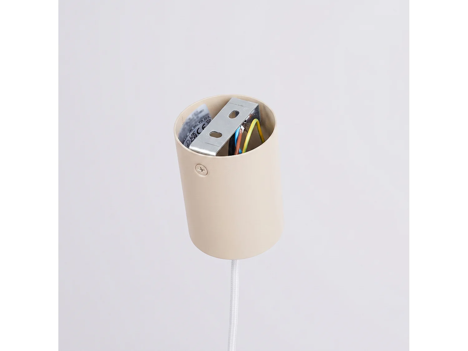 Lampes suspendues NOX moderne en acier - 1 sources lumineuses - L.24,5 x H.140 cm - beige