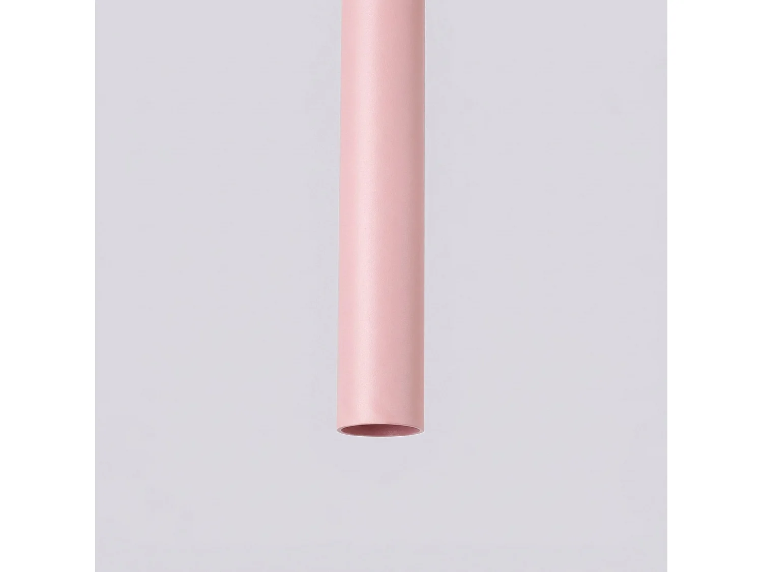 Lampe suspendue moderne en acier - 2 sources lumineuses - L.15 x H.118 cm - rose