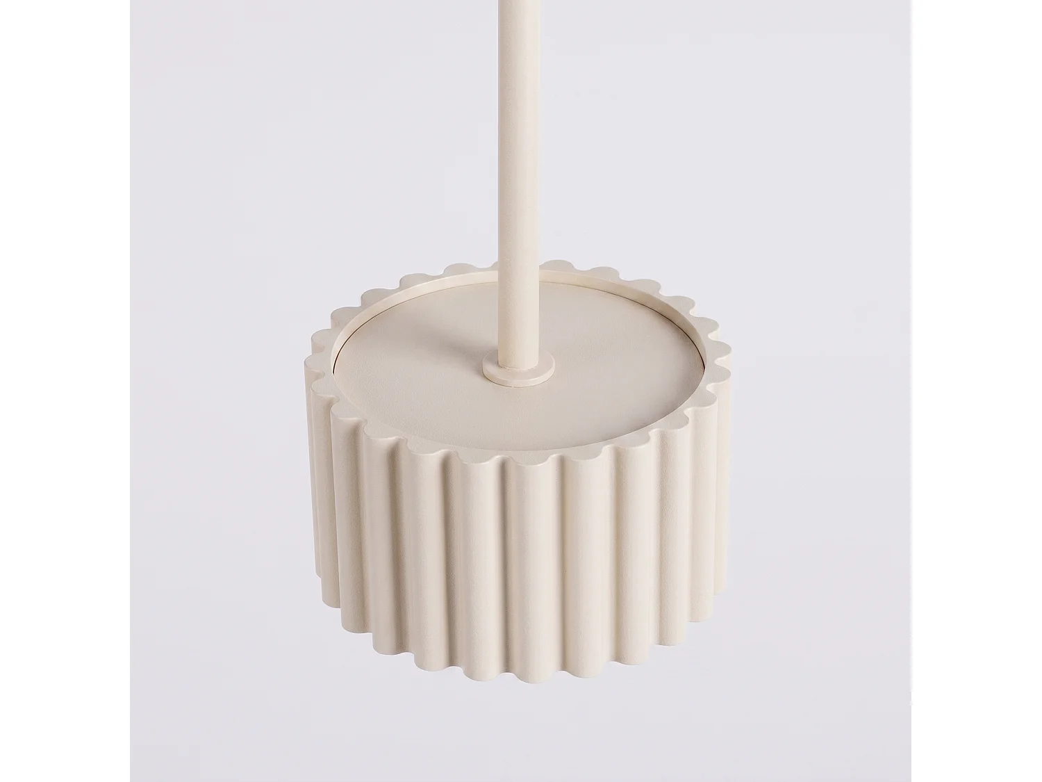 Lampe suspendue minimaliste en aluminium - 1 sources lumineuses - L.10 x H.125 cm - beige