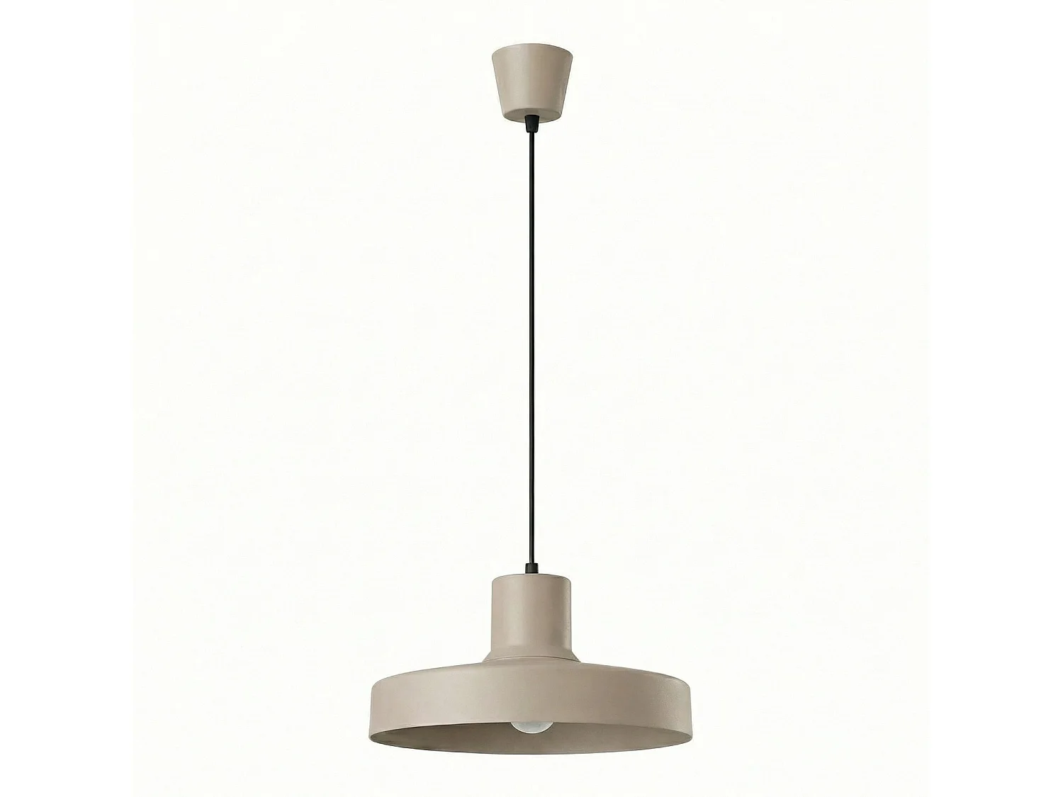 Lampe suspendue moderne en acier - 1 sources lumineuses - L.35 x H.120 cm - taupe