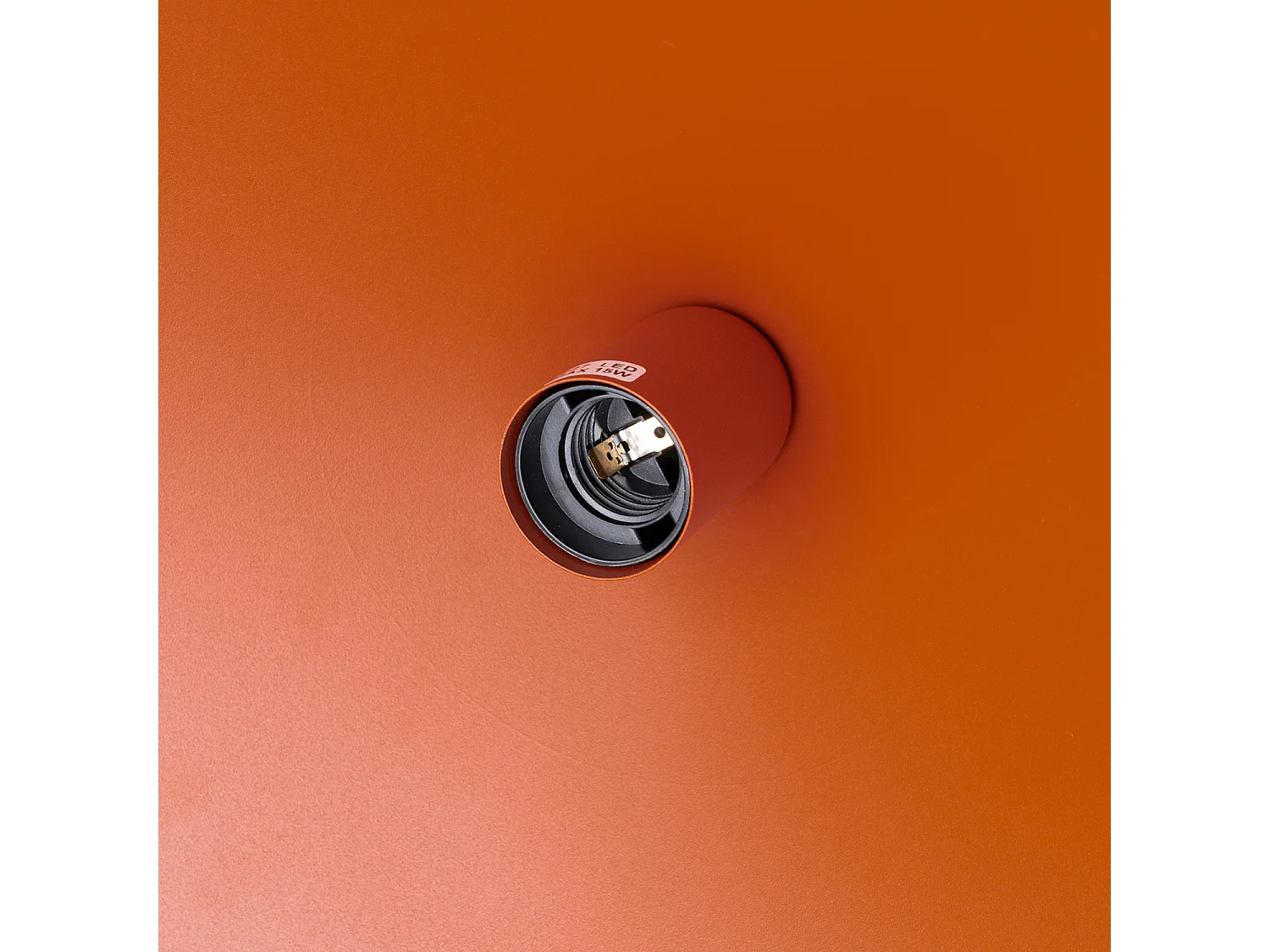 Lampes suspendues NOX moderne en acier - 1 sources lumineuses - L.40 x H.135 cm - ocre rouge