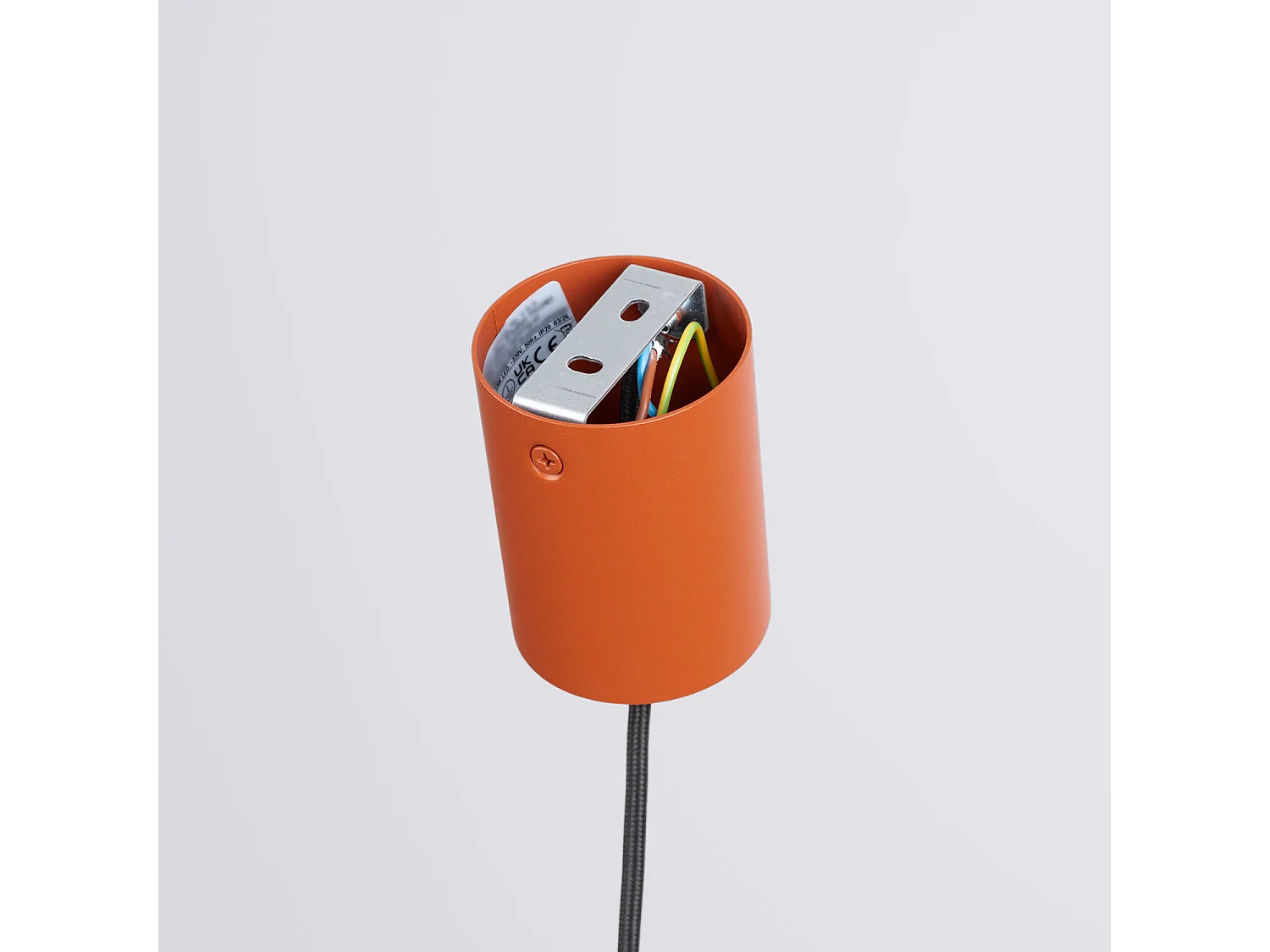 Lampes suspendues NOX moderne en acier - 1 sources lumineuses - L.40 x H.135 cm - ocre rouge