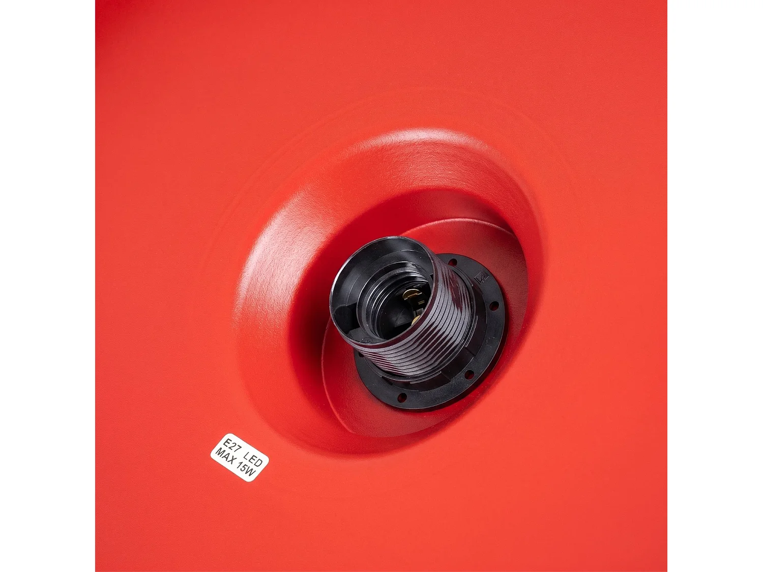 Lampe suspendue moderne en acier - 1 sources lumineuses - L.35 x H.120 cm - rouge