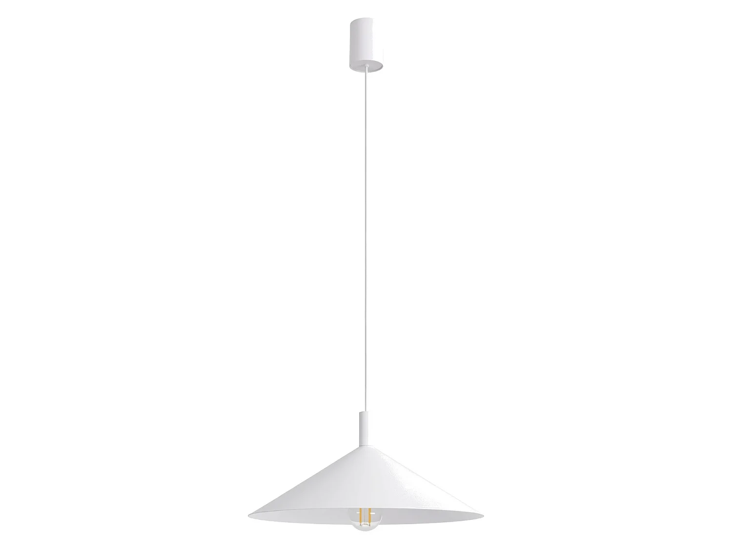 Lampes suspendues NOX moderne en acier - 1 sources lumineuses - L.40 x H.135 cm - blanc