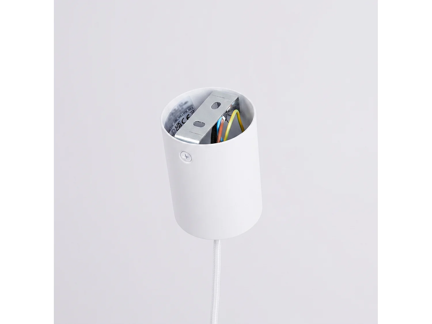Lampes suspendues NOX moderne en acier - 1 sources lumineuses - L.40 x H.135 cm - blanc