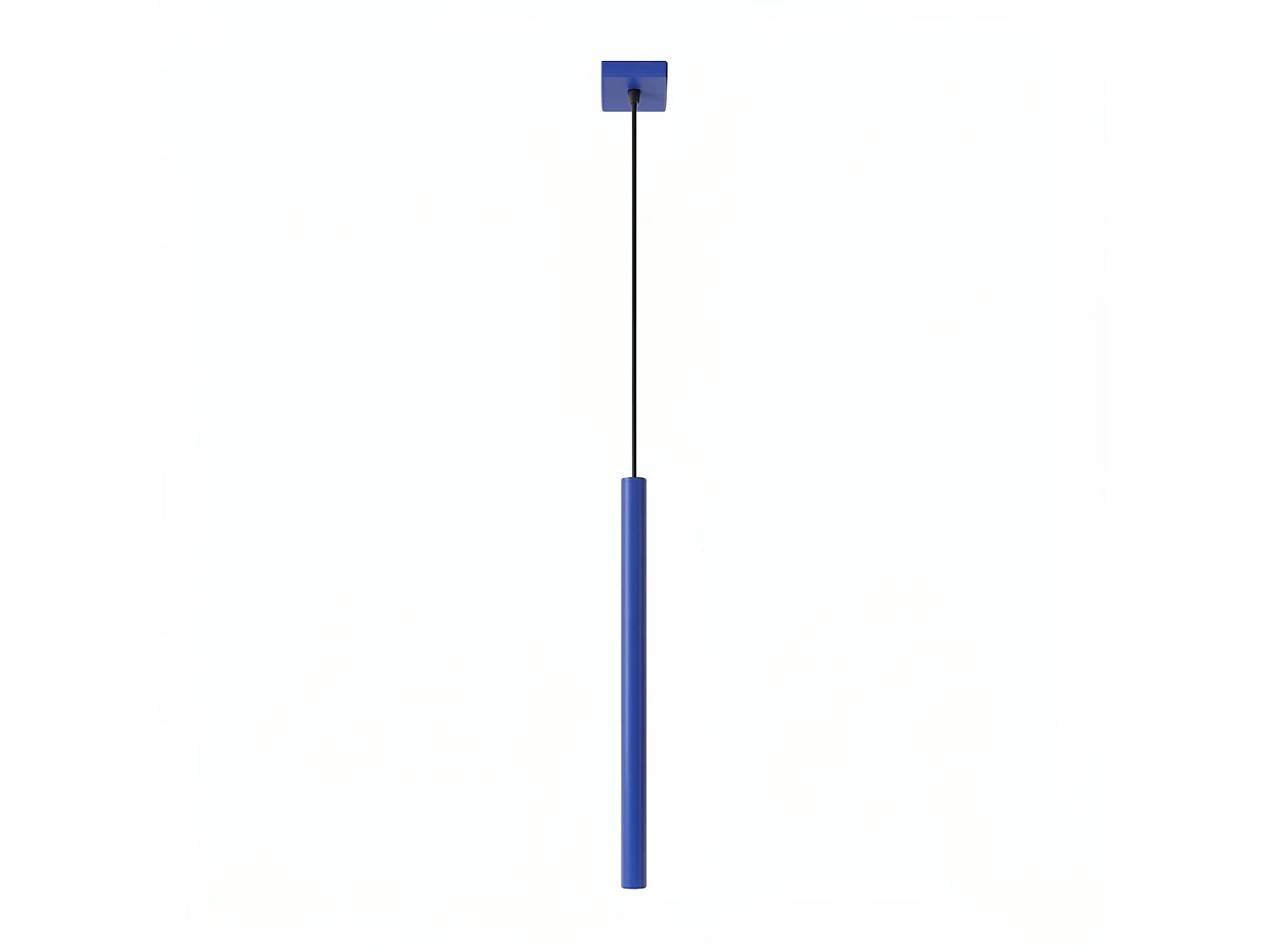 Lampe suspendue moderne en acier - 1 sources lumineuses - L.8 x H.120 cm - outremer