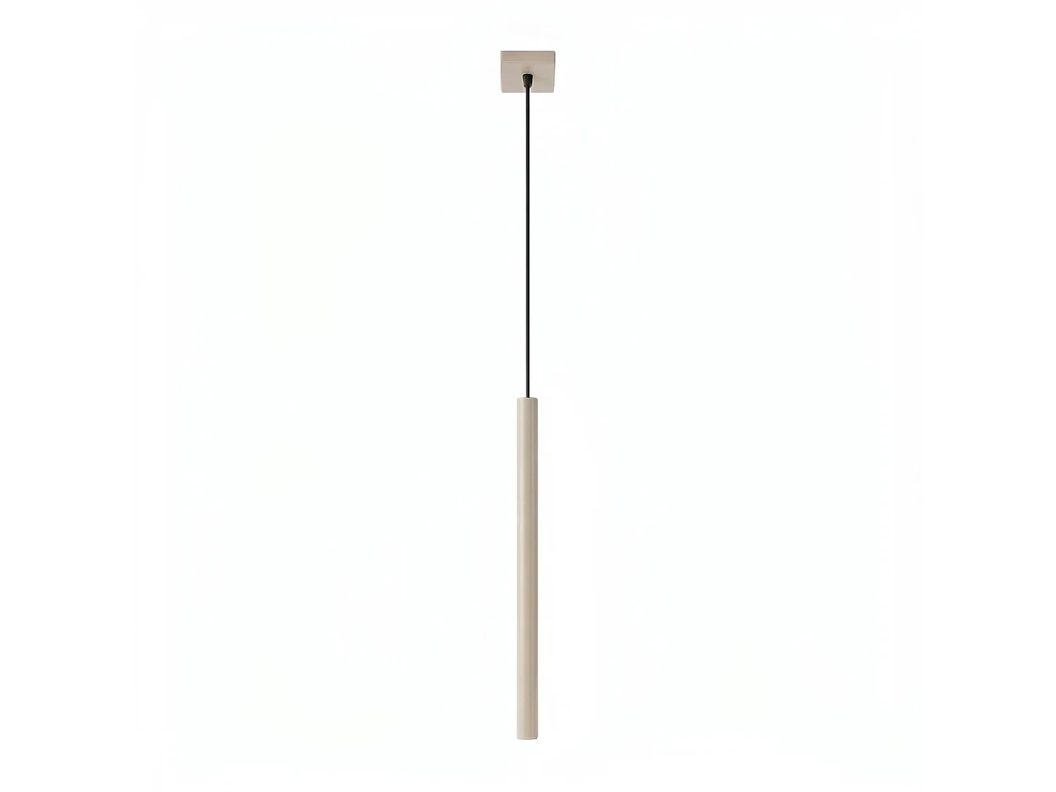 Lampe suspendue moderne en acier - 1 sources lumineuses - L.8 x H.120 cm - taupe