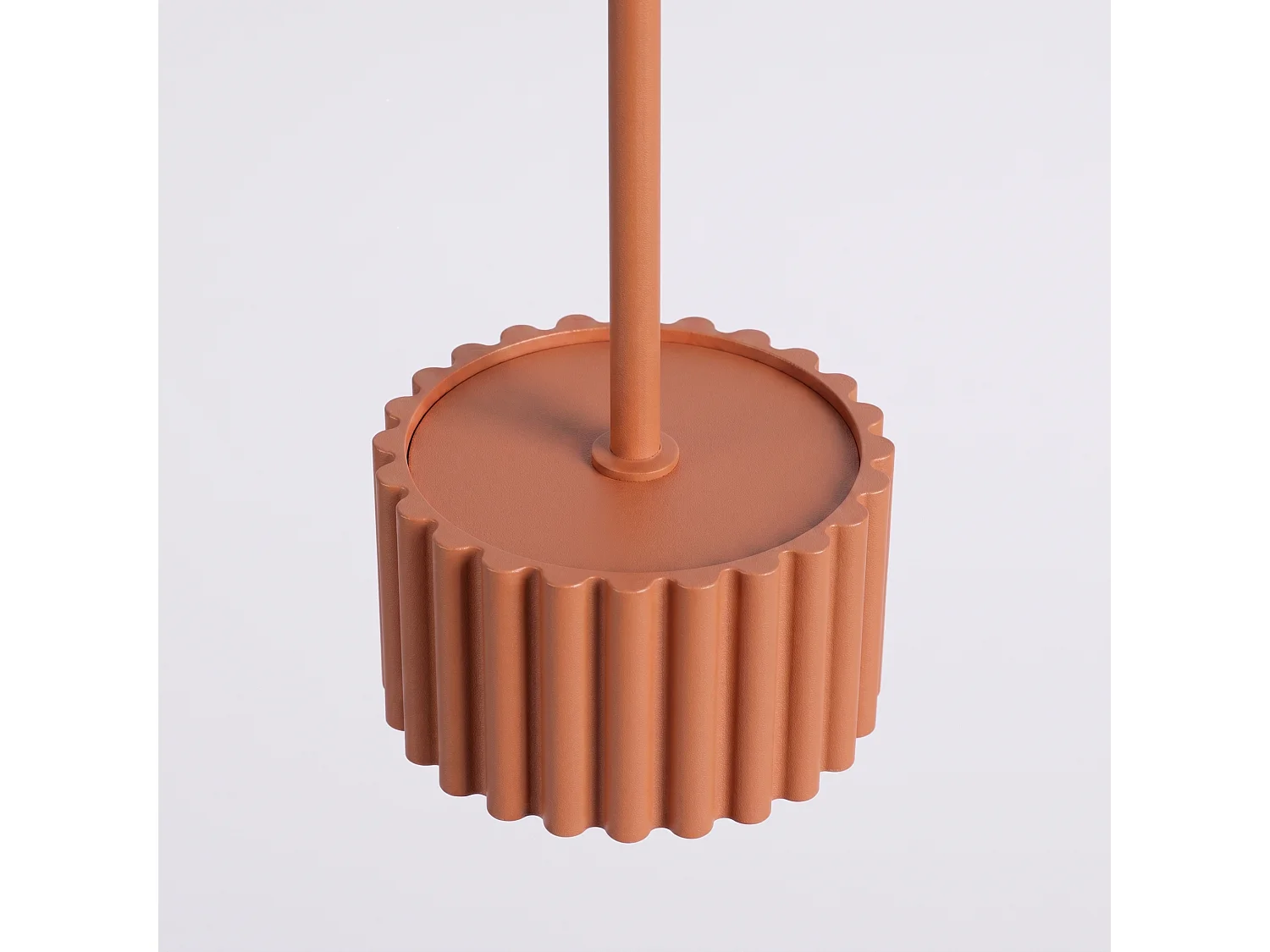Lampes suspendues AURA minimaliste en aluminium - 1 sources lumineuses - L.10 x H.125 cm - ocre rouge