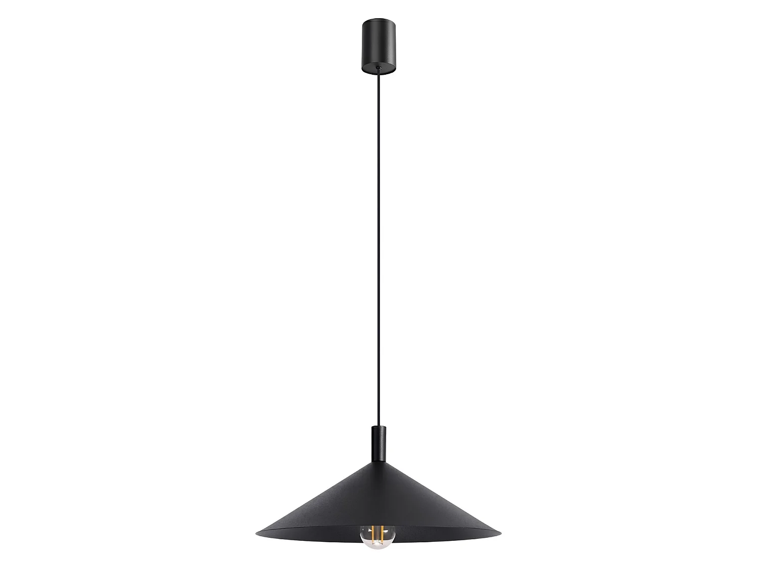 Lampes suspendues NOX moderne en acier - 1 sources lumineuses - L.40 x H.135 cm - noir