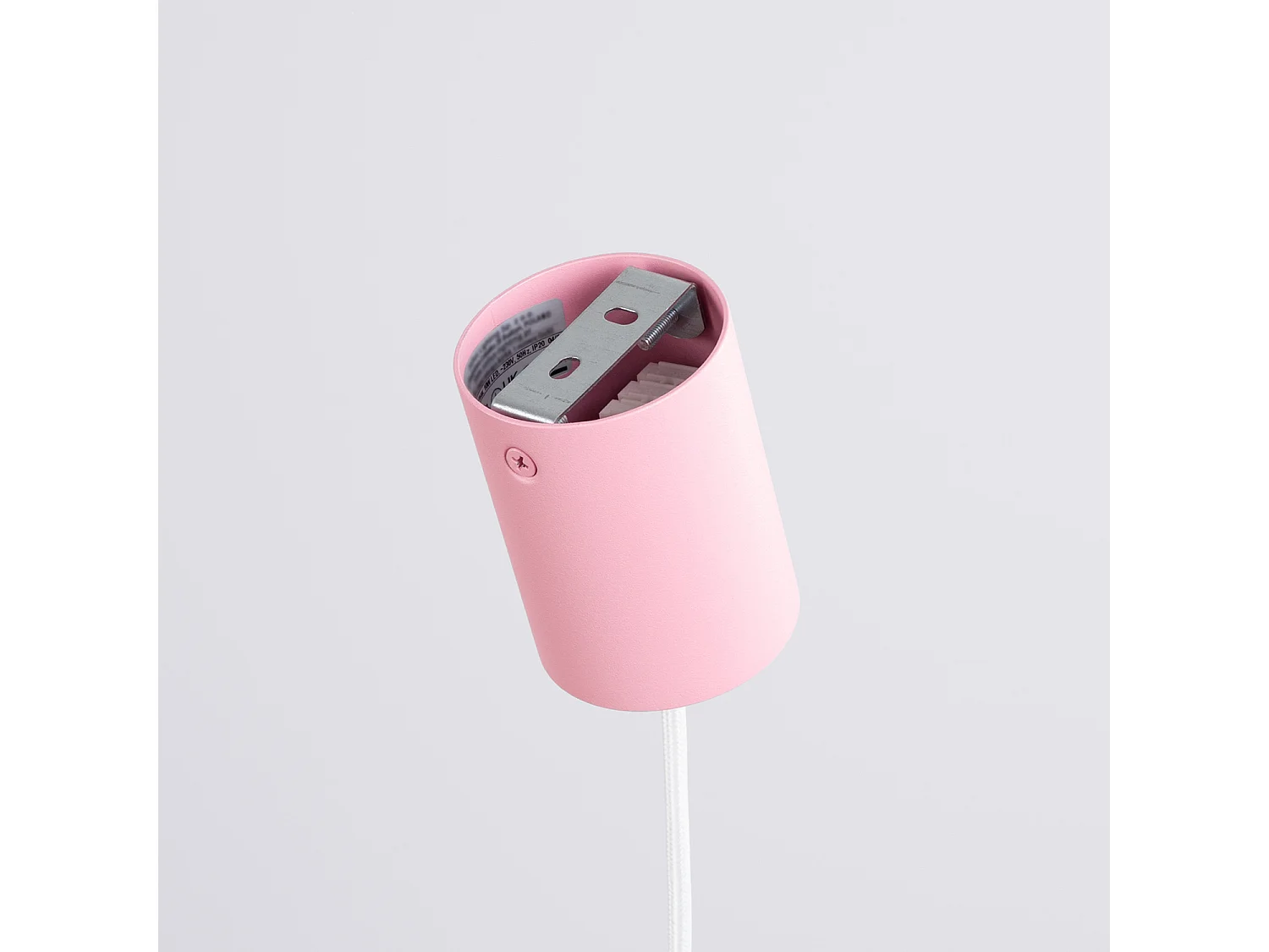 Lampe suspendue minimaliste en aluminium - 1 sources lumineuses - L.10 x H.125 cm - rose
