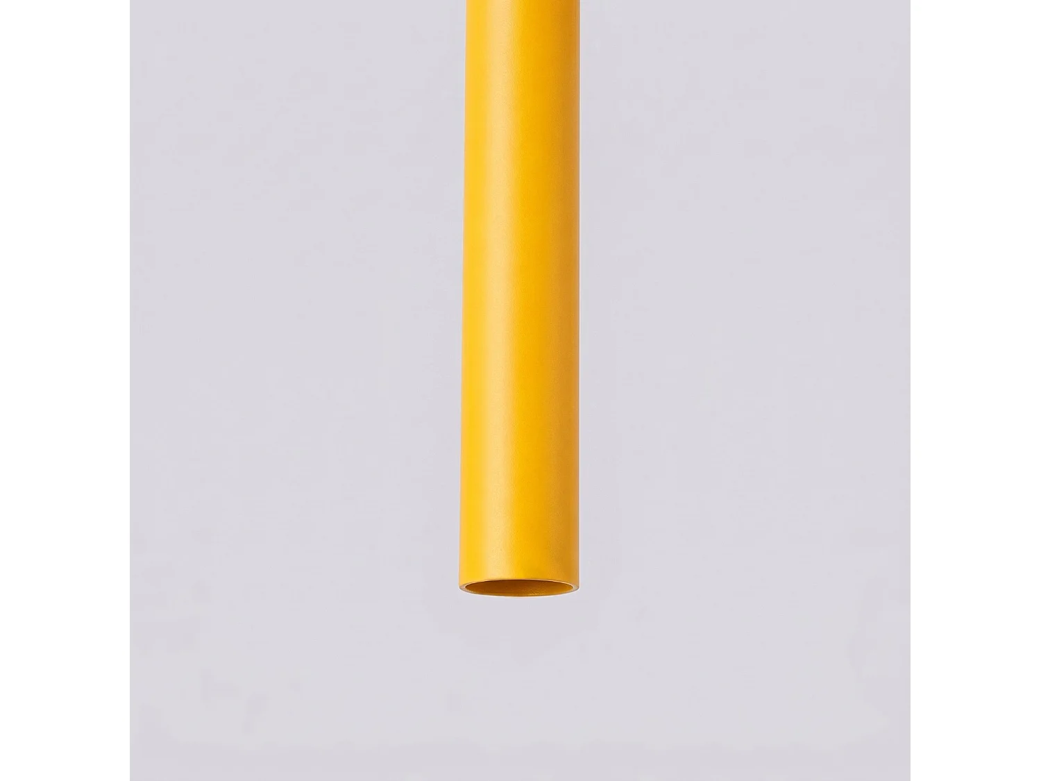 Lampe suspendue moderne en acier - 1 sources lumineuses - L.8 x H.120 cm - jaune