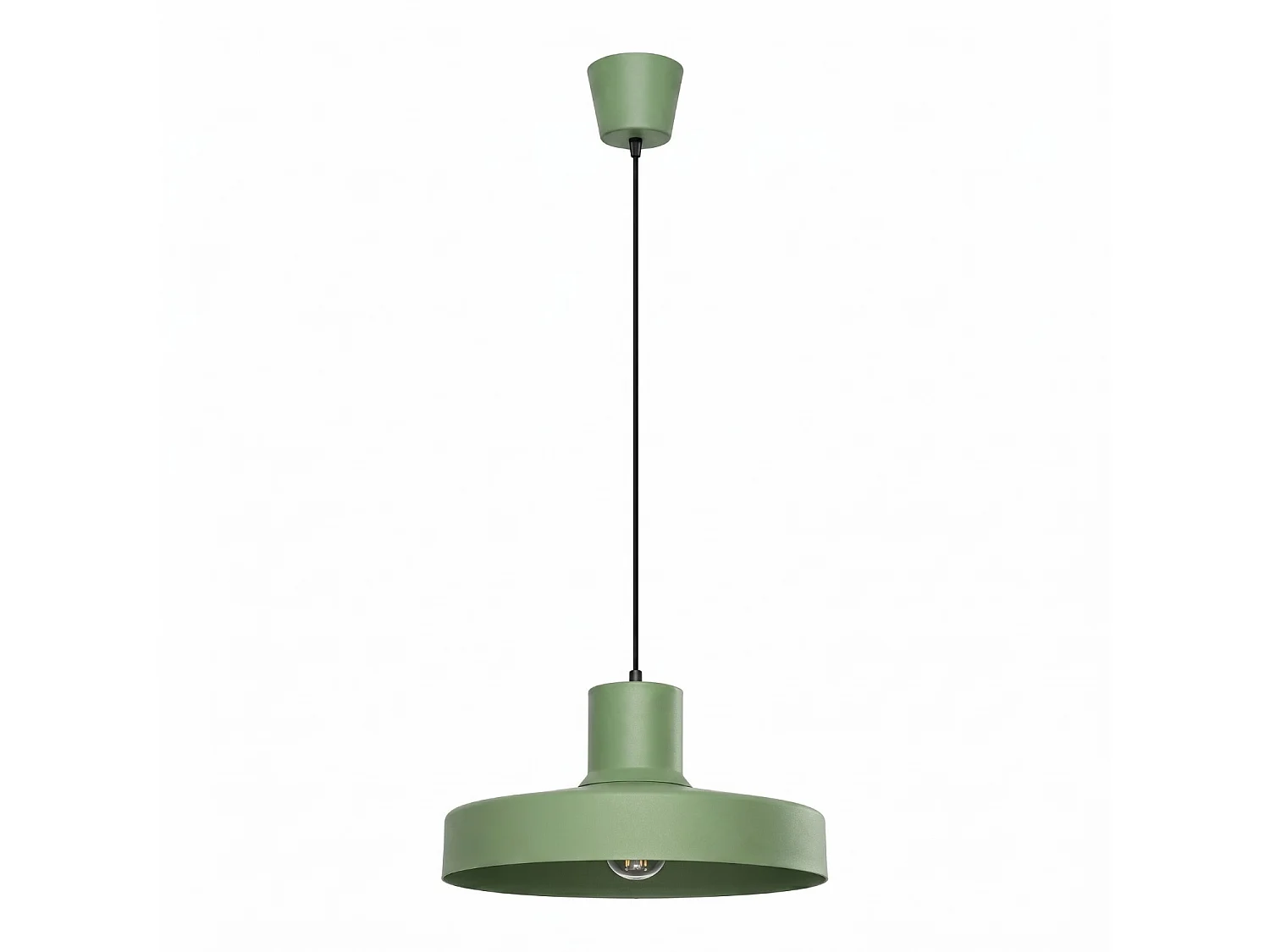 Lampe suspendue moderne en acier - 1 sources lumineuses - L.35 x H.120 cm - sauge