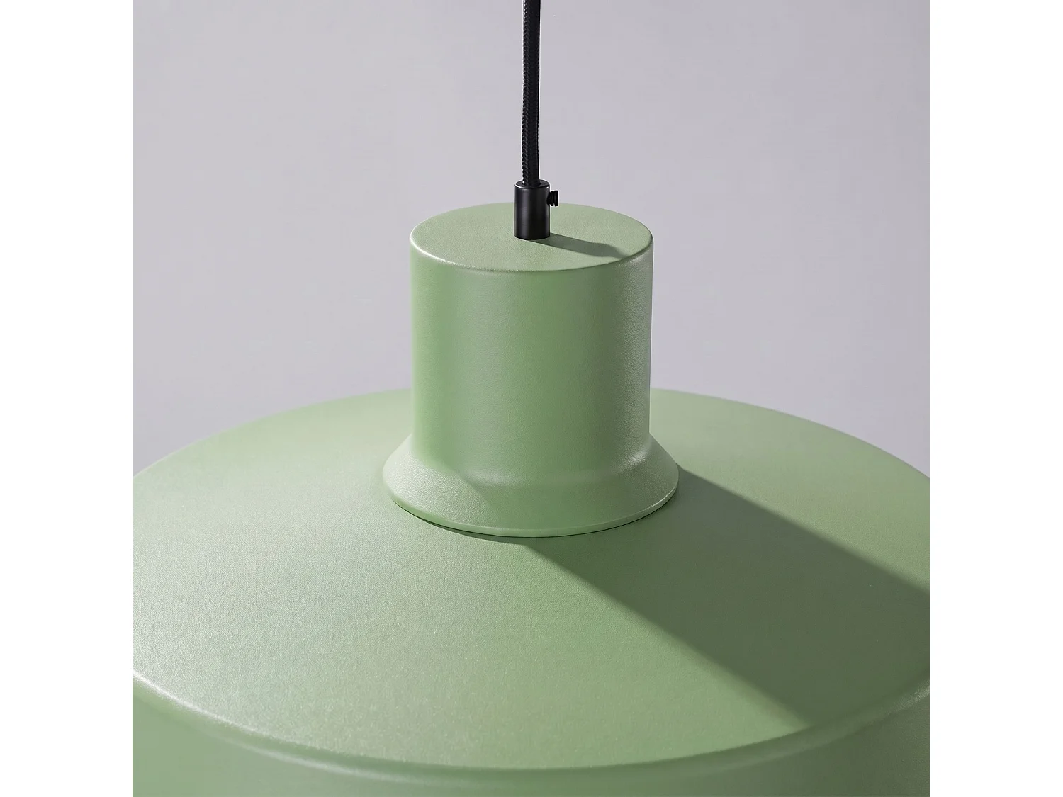 Lampe suspendue moderne en acier - 1 sources lumineuses - L.35 x H.120 cm - sauge