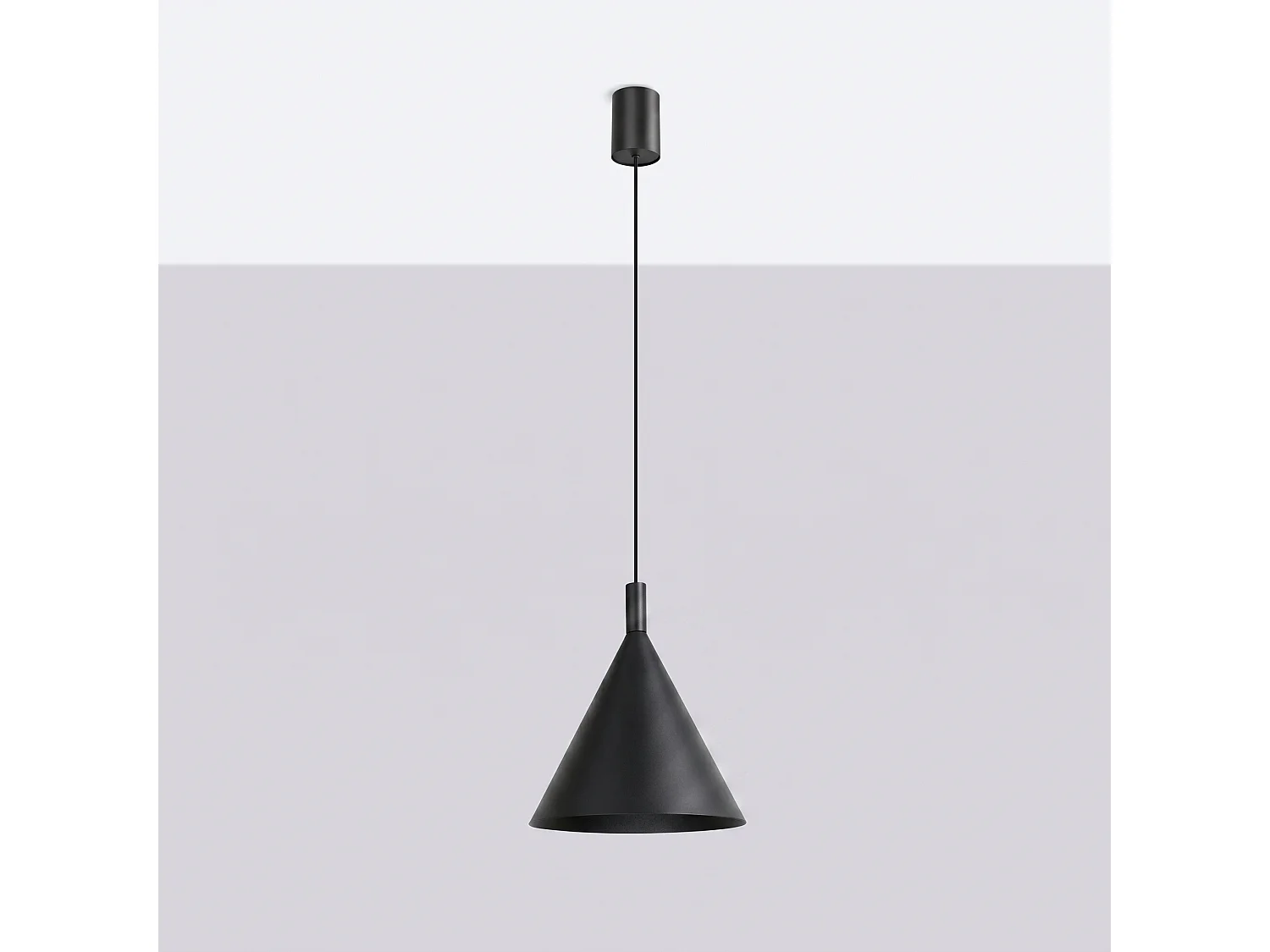 Lampes suspendues NOX moderne en acier - 1 sources lumineuses - L.24,5 x H.140 cm - noir