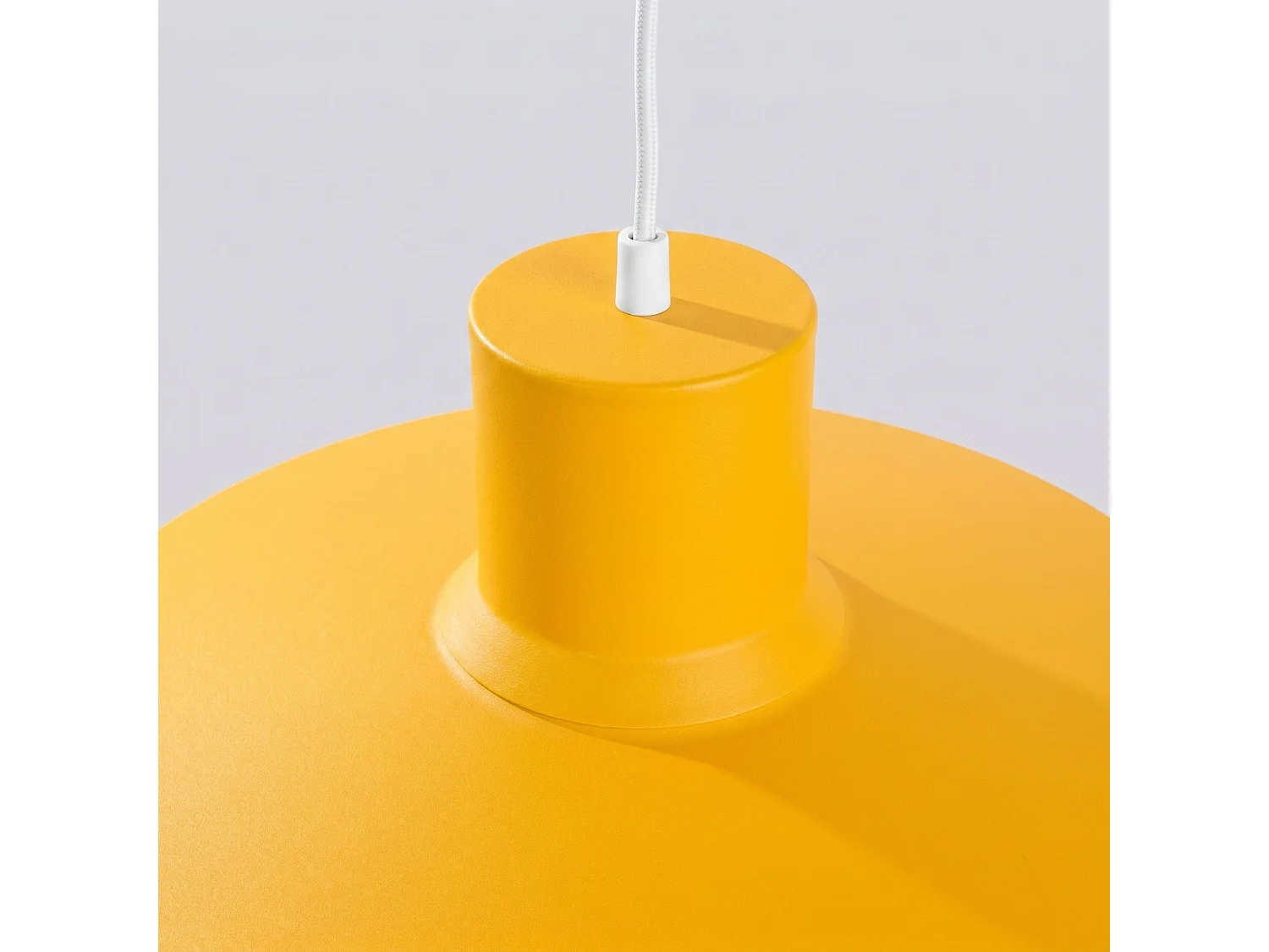 Lampe suspendue moderne en acier - 1 sources lumineuses - L.35 x H.120 cm - jaune