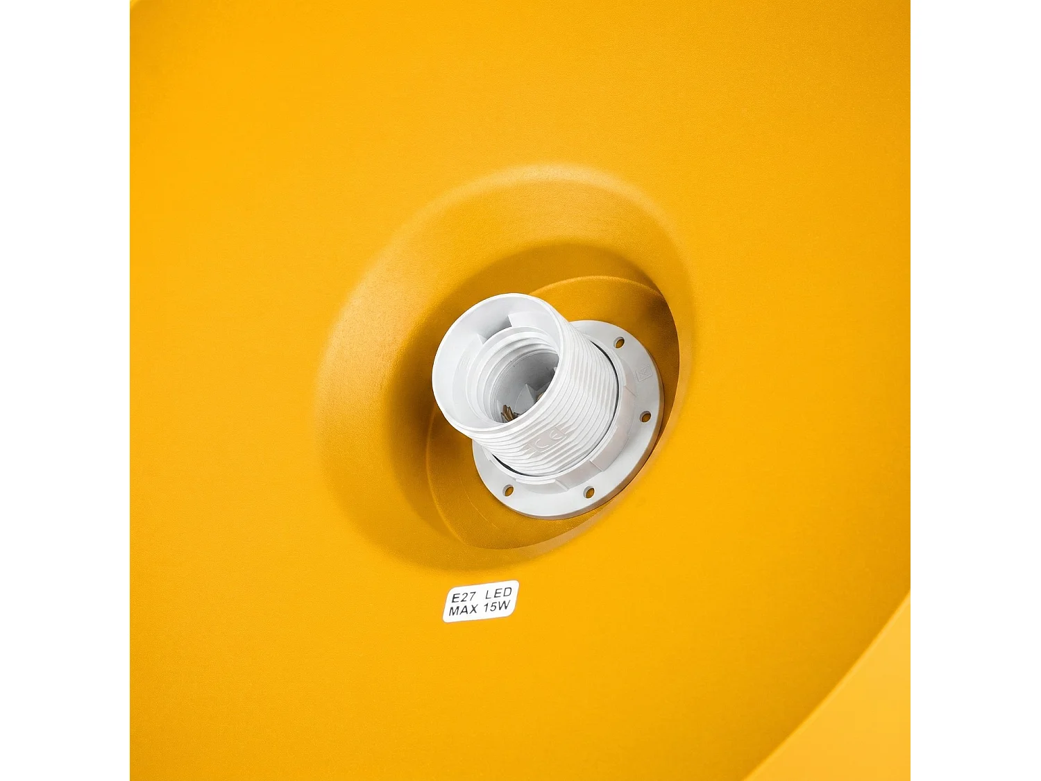 Lampe suspendue moderne en acier - 1 sources lumineuses - L.35 x H.120 cm - jaune