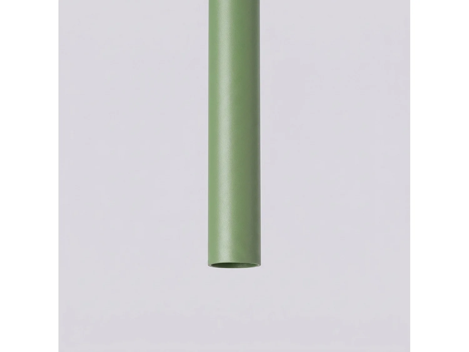 Lampe suspendue moderne en acier - 2 sources lumineuses - L.15 x H.118 cm - sauge
