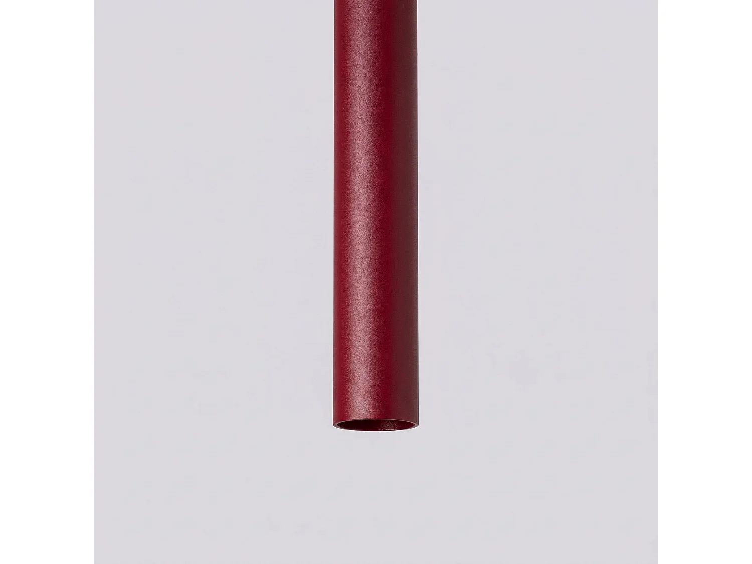 Lampe suspendue moderne en acier - 3 sources lumineuses - L.19,5 x H.115 cm - bordeaux
