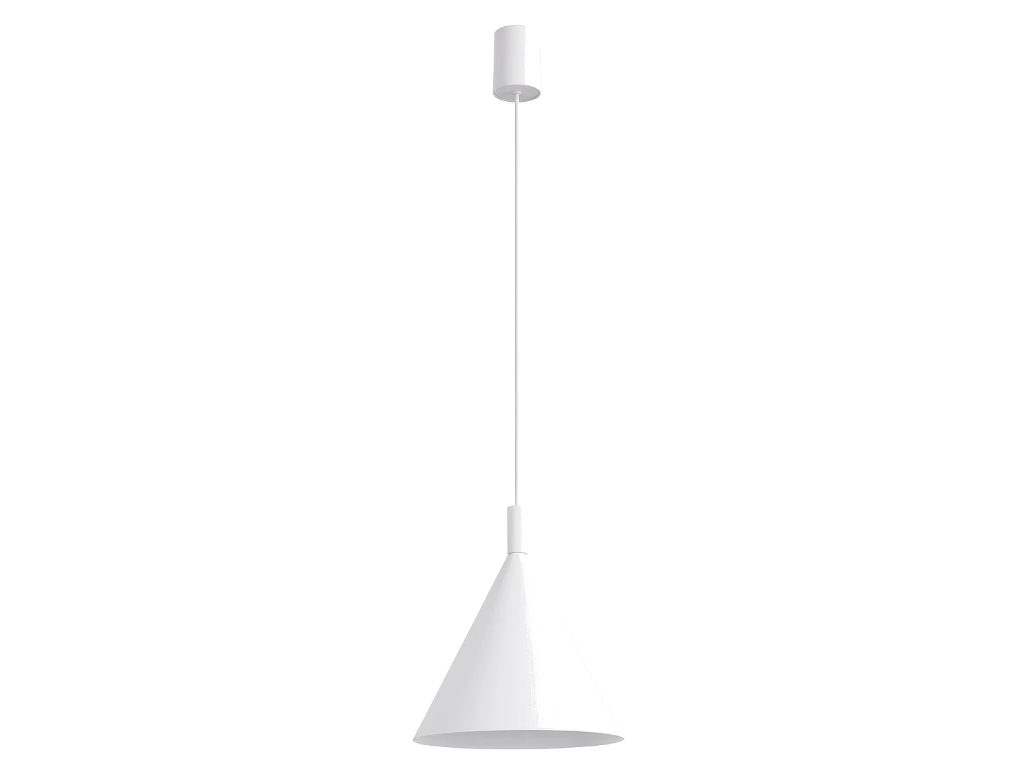 Lampes suspendues NOX moderne en acier - 1 sources lumineuses - L.24,5 x H.140 cm - blanc