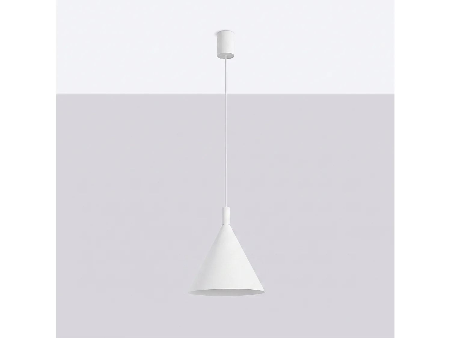 Lampes suspendues NOX moderne en acier - 1 sources lumineuses - L.24,5 x H.140 cm - blanc