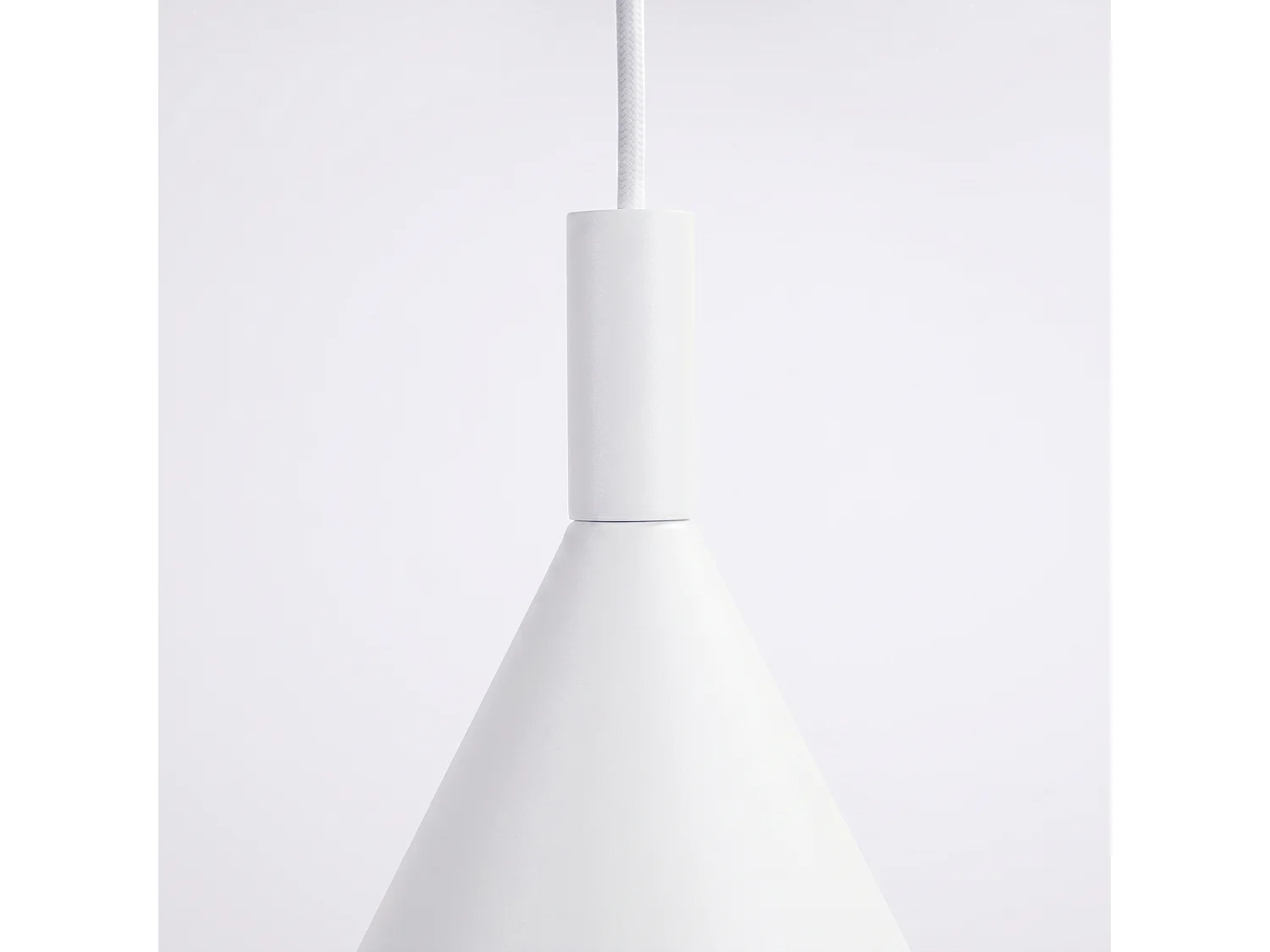 Lampes suspendues NOX moderne en acier - 1 sources lumineuses - L.24,5 x H.140 cm - blanc
