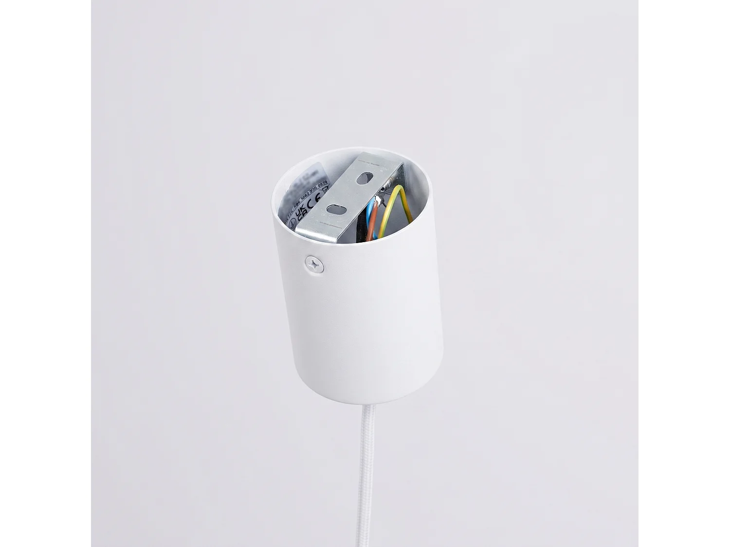 Lampes suspendues NOX moderne en acier - 1 sources lumineuses - L.24,5 x H.140 cm - blanc