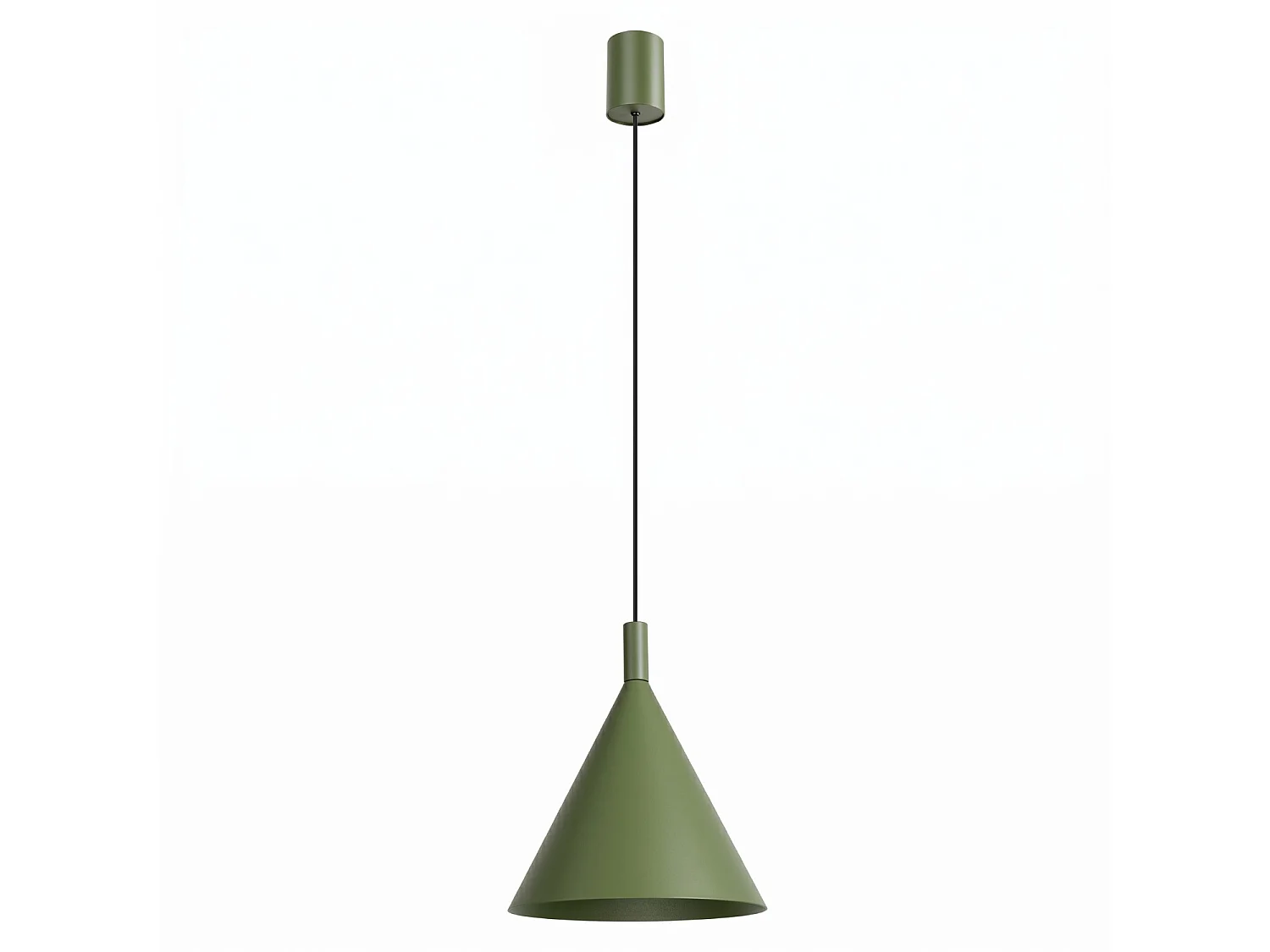 Lampes suspendues NOX moderne en acier - 1 sources lumineuses - L.24,5 x H.140 cm - vert olive
