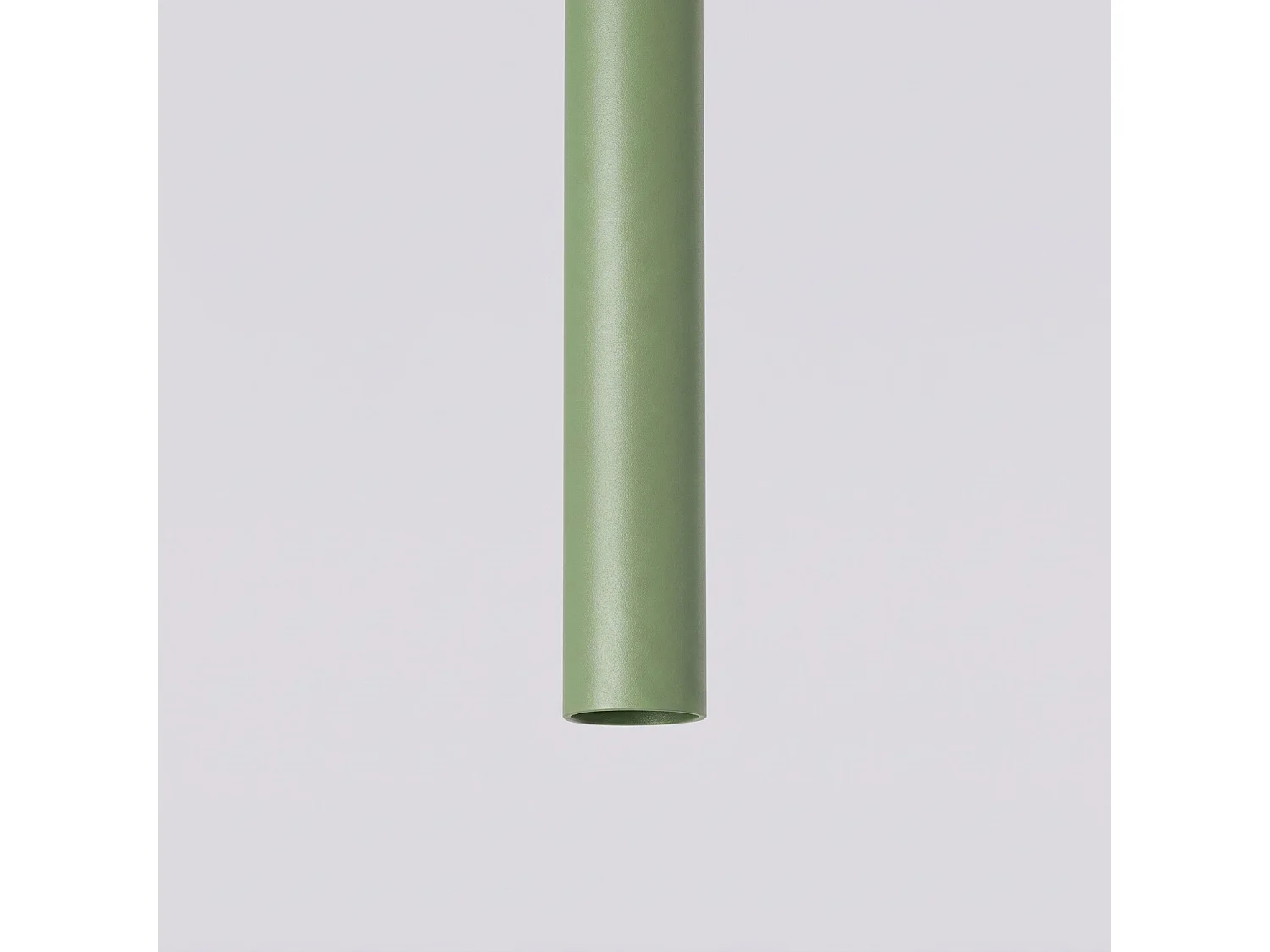 Lampe suspendue moderne en acier - 3 sources lumineuses - L.19,5 x H.115 cm - sauge