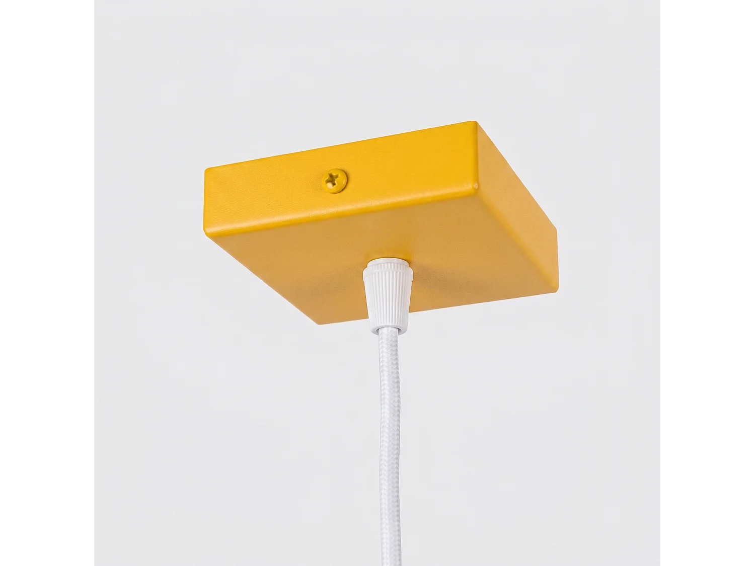 Lampe suspendue minimaliste en aluminium - 1 sources lumineuses - L.8 x H.118 cm - jaune