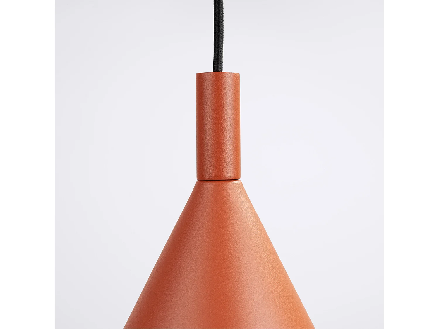Lampes suspendues NOX moderne en acier - 1 sources lumineuses - L.24,5 x H.140 cm - ocre rouge