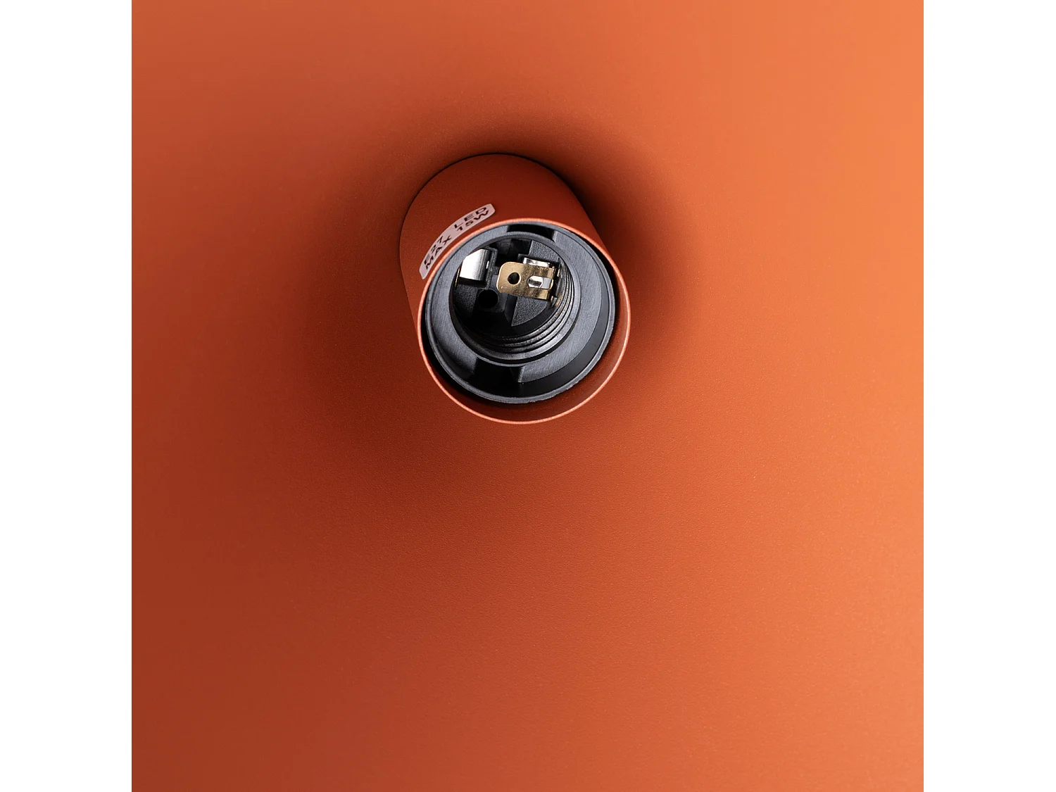 Lampes suspendues NOX moderne en acier - 1 sources lumineuses - L.24,5 x H.140 cm - ocre rouge