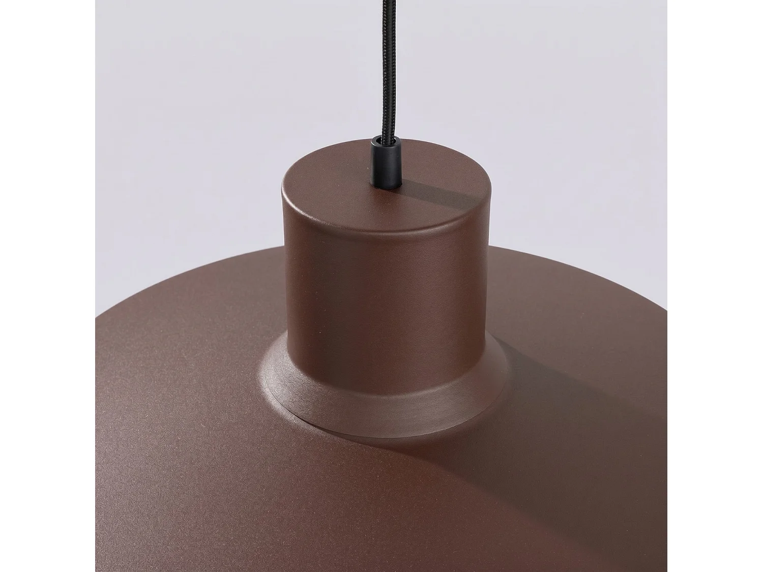 Lampe suspendue moderne en acier - 1 sources lumineuses - L.35 x H.120 cm - marron