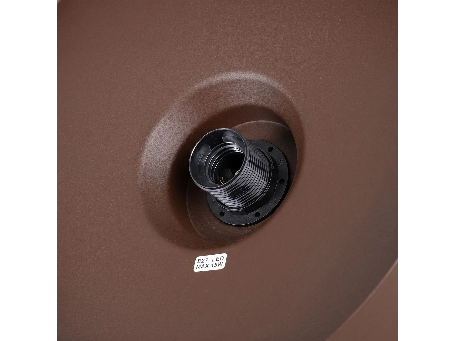 Lampe suspendue moderne en acier - 1 sources lumineuses - L.35 x H.120 cm - marron