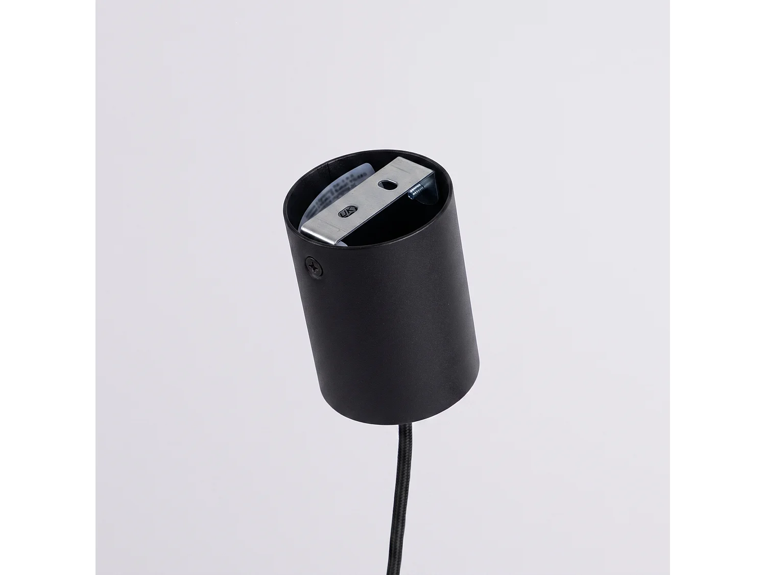 Lampe suspendue minimaliste en aluminium - 1 sources lumineuses - L.10 x H.125 cm - noir