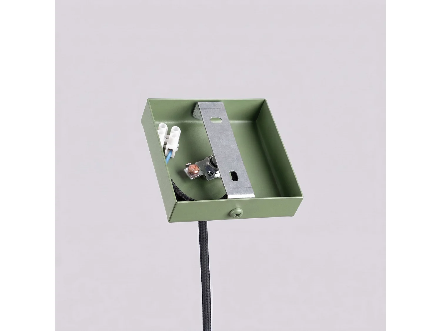 Lampe suspendue moderne en acier - 1 sources lumineuses - L.8 x H.120 cm - sauge