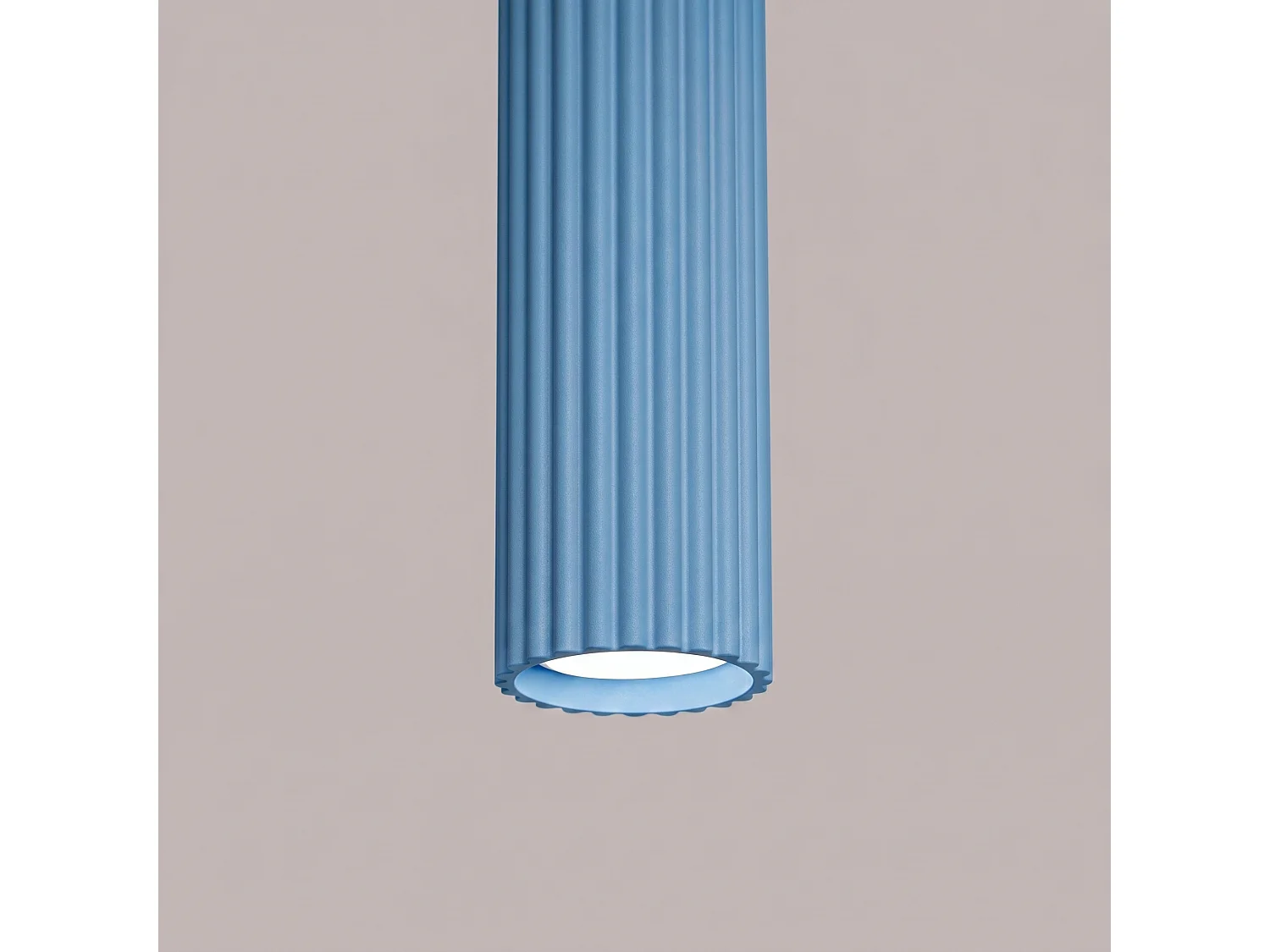 Lampe suspendue minimaliste en aluminium - 1 sources lumineuses - L.8 x H.118 cm - bleu clair