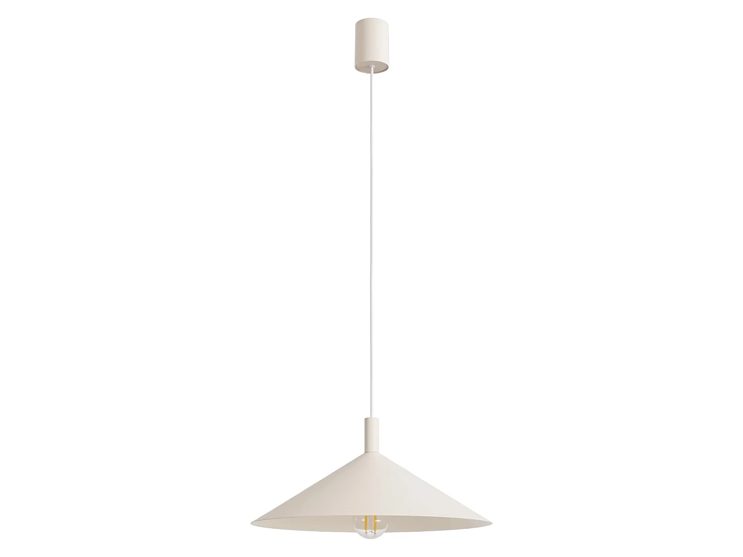 Lampes suspendues NOX moderne en acier - 1 sources lumineuses - L.40 x H.135 cm - beige